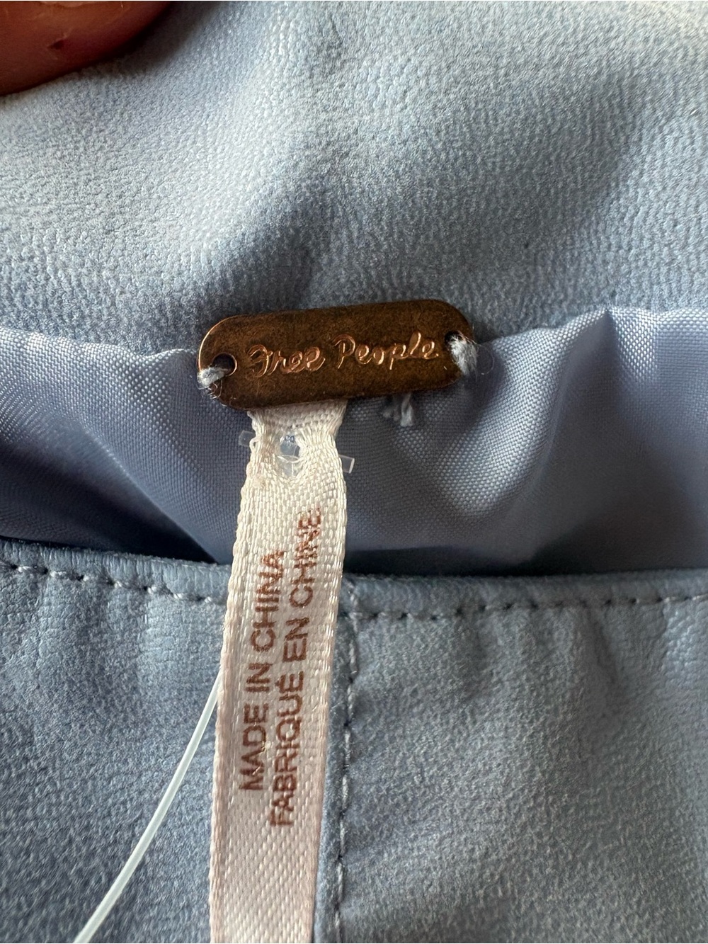 Free people Pleather mini Skirt-Blue - Picture 5 of 6